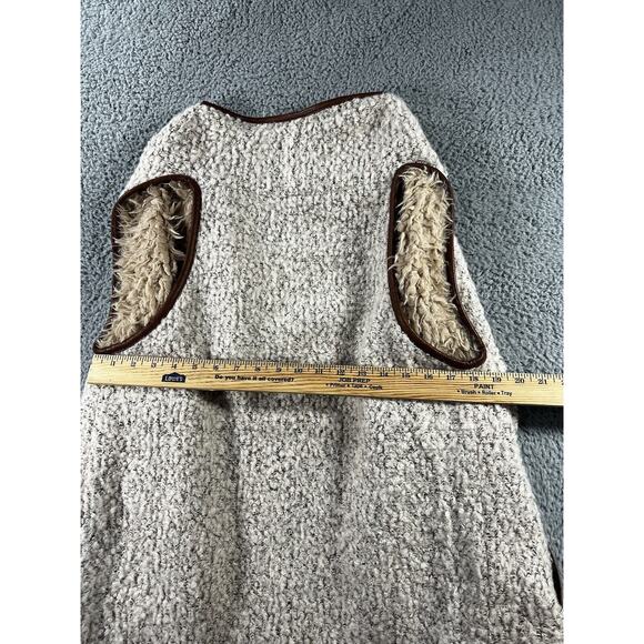 Altar'd State Vest Women Medium Open Front Faux Shearling Wool Blend Outerwear - Picture 13 of 16